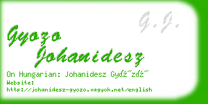 gyozo johanidesz business card